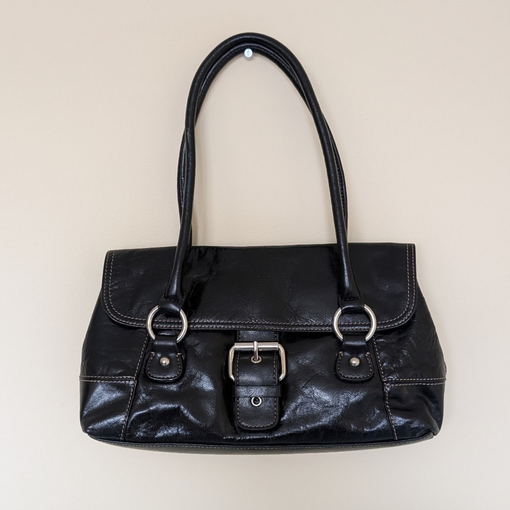 Vintage Leather Black Handbag